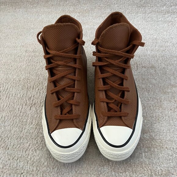 Converse Chuck 70 Hi Perforated Leather High Top Sneakers Shoes 8 - Picture 3 of 9